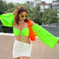Padded Off-Shoulder Front Tie Bustier