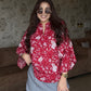 Indian Print Cotton Shirt With Bag