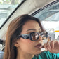 Black Rectangle Framed Sunglasses