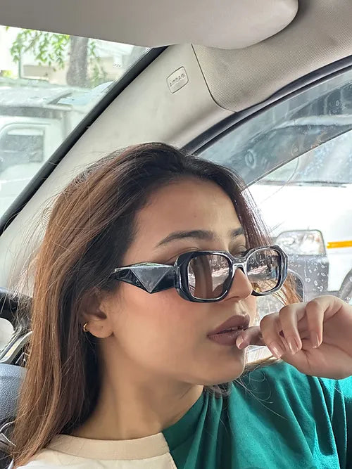 Black Rectangle Framed Sunglasses