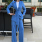 Aristocratic Blue Blazer Set