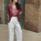 Rust 3/4th Blazer With Vest