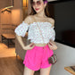 Off-Shoulder Top With Shorts