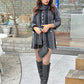 European Winter Coat With Muffler & Beret
