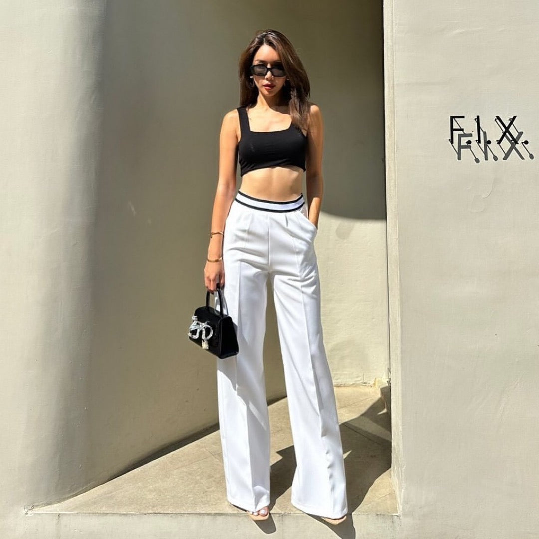 Elastic Waist Casual Pants
