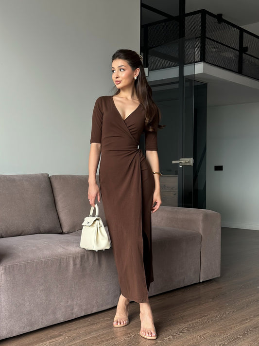 Wrap Around Midi Dress