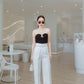 Empire Waist Wide Leg Pants