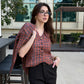 Checked Blazer With Waist Coat