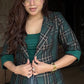 Plaid Blazer With Tank Vest