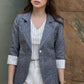 Charcoal 3/4th Blazer With Vest