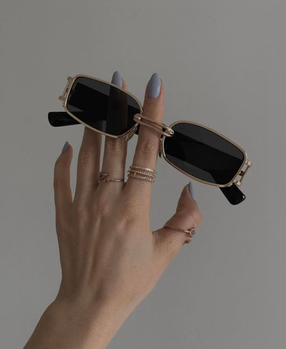 Vintage Framed Rectangle Sunglasses