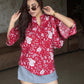 Indian Print Cotton Shirt With Bag