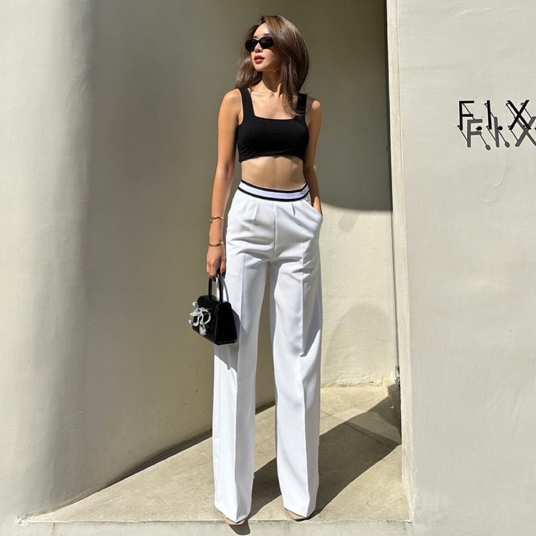 Elastic Waist Casual Pants
