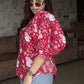 Indian Print Cotton Shirt With Bag