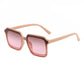 Oversized Peach Frame Tinted Sunglasses