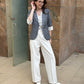 Charcoal 3/4th Blazer With Vest