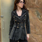 Tweed Long Sleeve Double Breasted Blazer