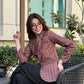 Checked Blazer With Waist Coat