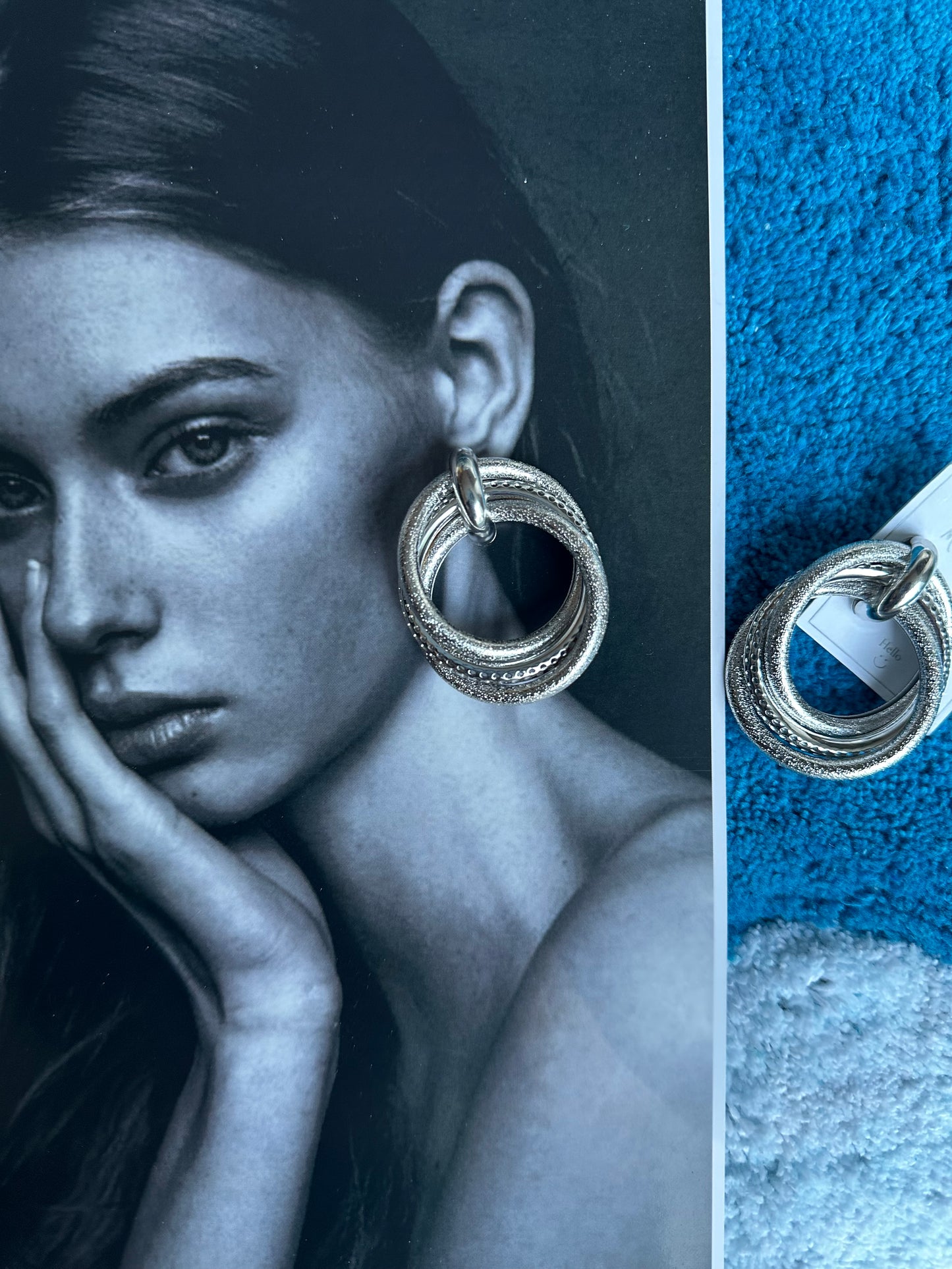 Chunky Three Layer Hoop Earring