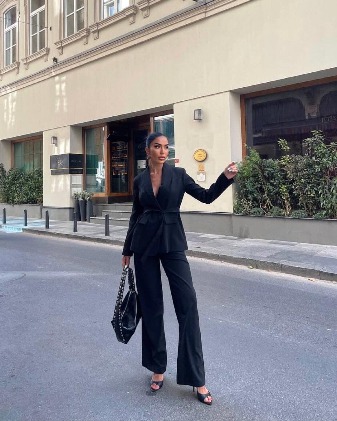 All Black Blazer Set