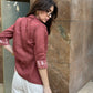 Rust 3/4th Blazer With Vest