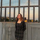 Black Tweed Dress With Blazer Set
