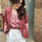 Rust 3/4th Blazer With Vest