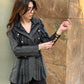 Tweed Long Sleeve Double Breasted Blazer