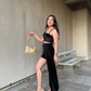 Combo Deal: Velvet Padded Top With Drape Skirt