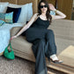 Combo: Baggy Pants With Backless Bodysuit