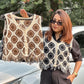 Crochet Retro Knitwear Vest Without Shirt