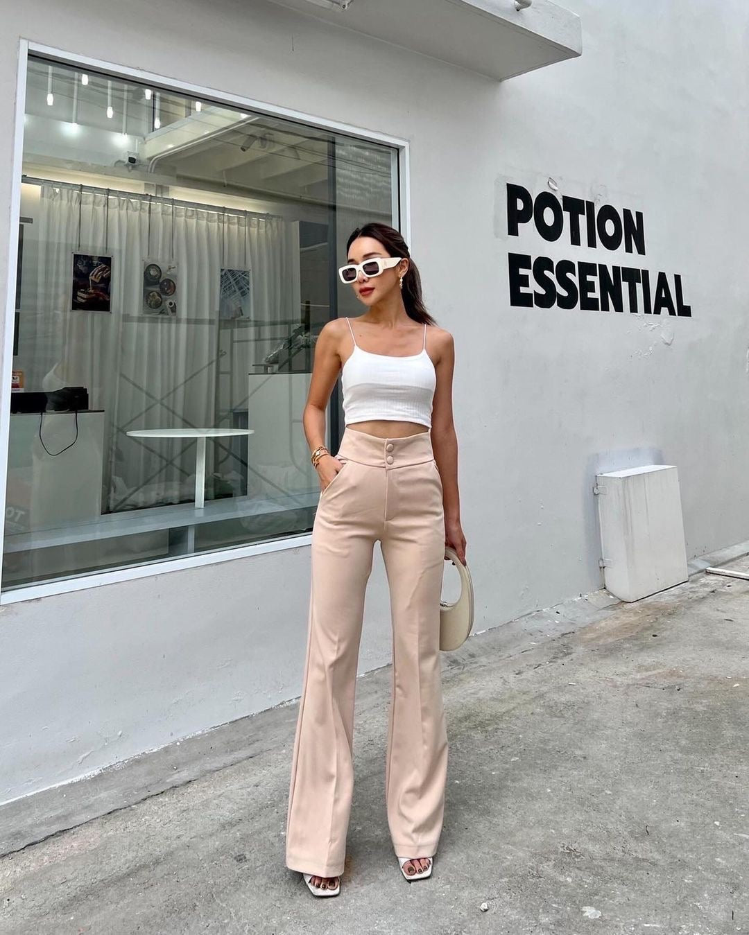 Wider Bottom High Waist Pants