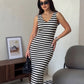 Zebra Maxi Body Hugging Dress