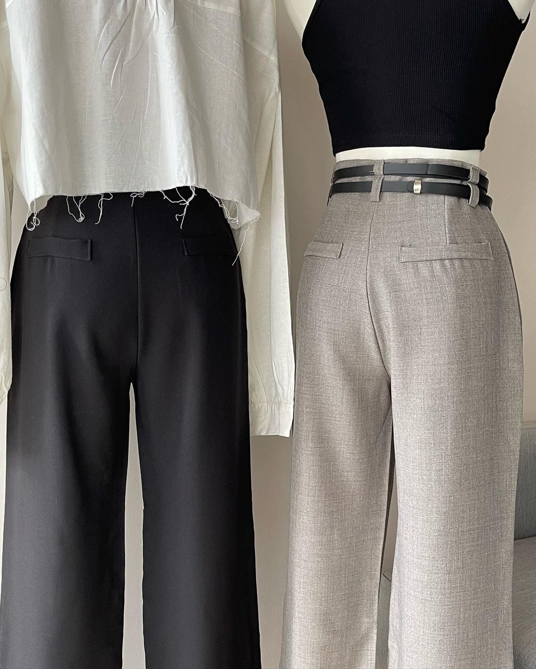 Double Belted Petite Trousers