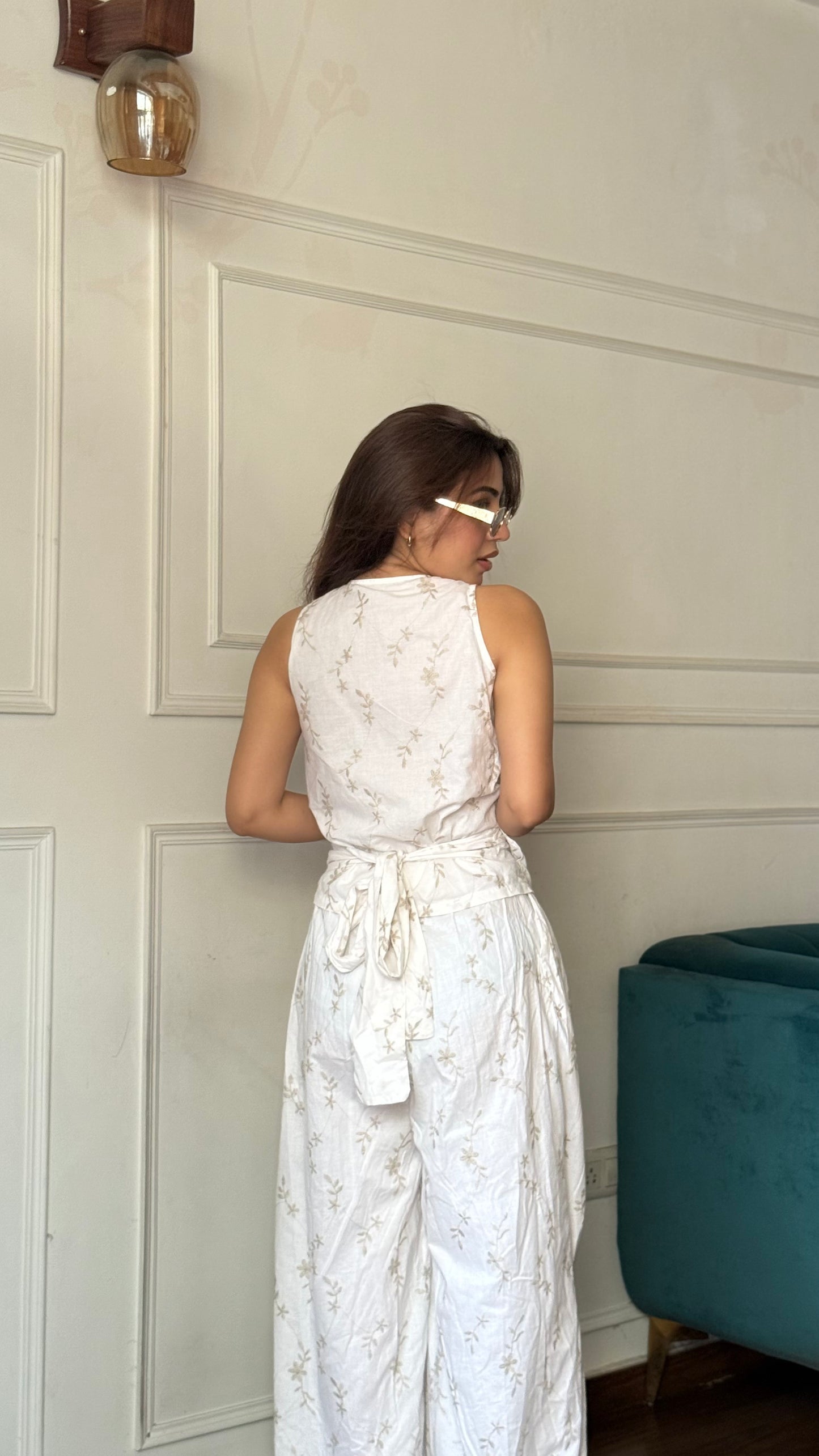 Sophisticated Cotton Embroidered Co-ords