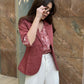 Rust 3/4th Blazer With Vest