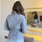Corporate Grey Shirt With Coat Belt