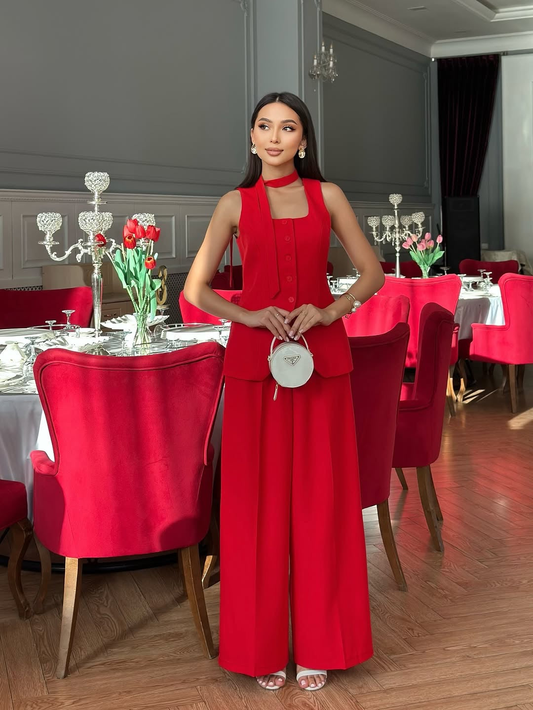 Valentine Waistcoat With Pants & Tie Scarf