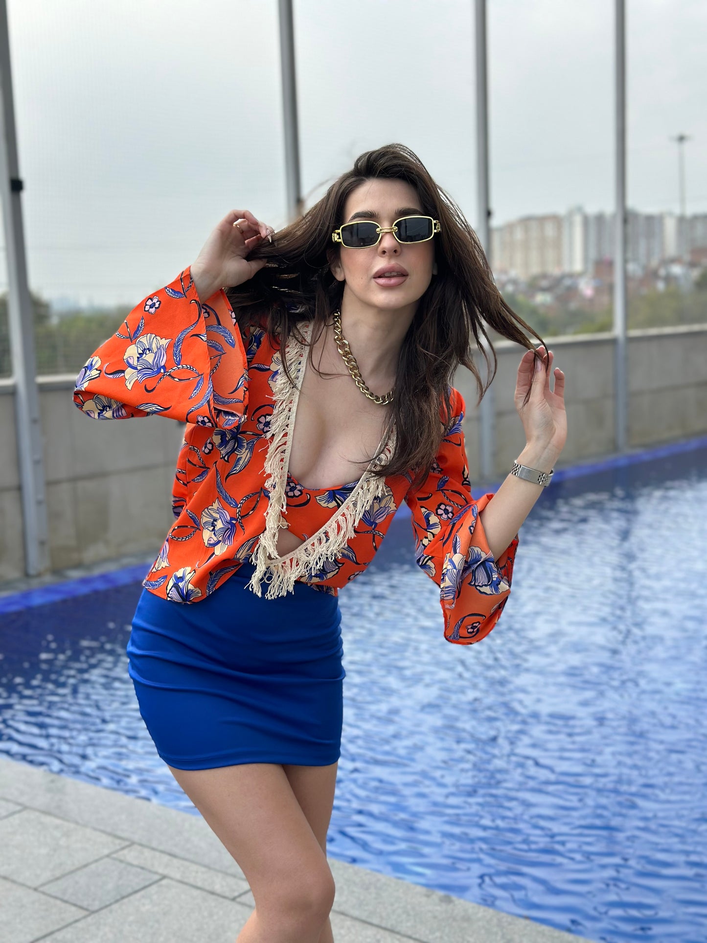 Vintage Framed Rectangle Sunglasses
