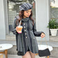 European Winter Coat With Muffler & Beret