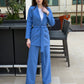 Aristocratic Blue Blazer Set