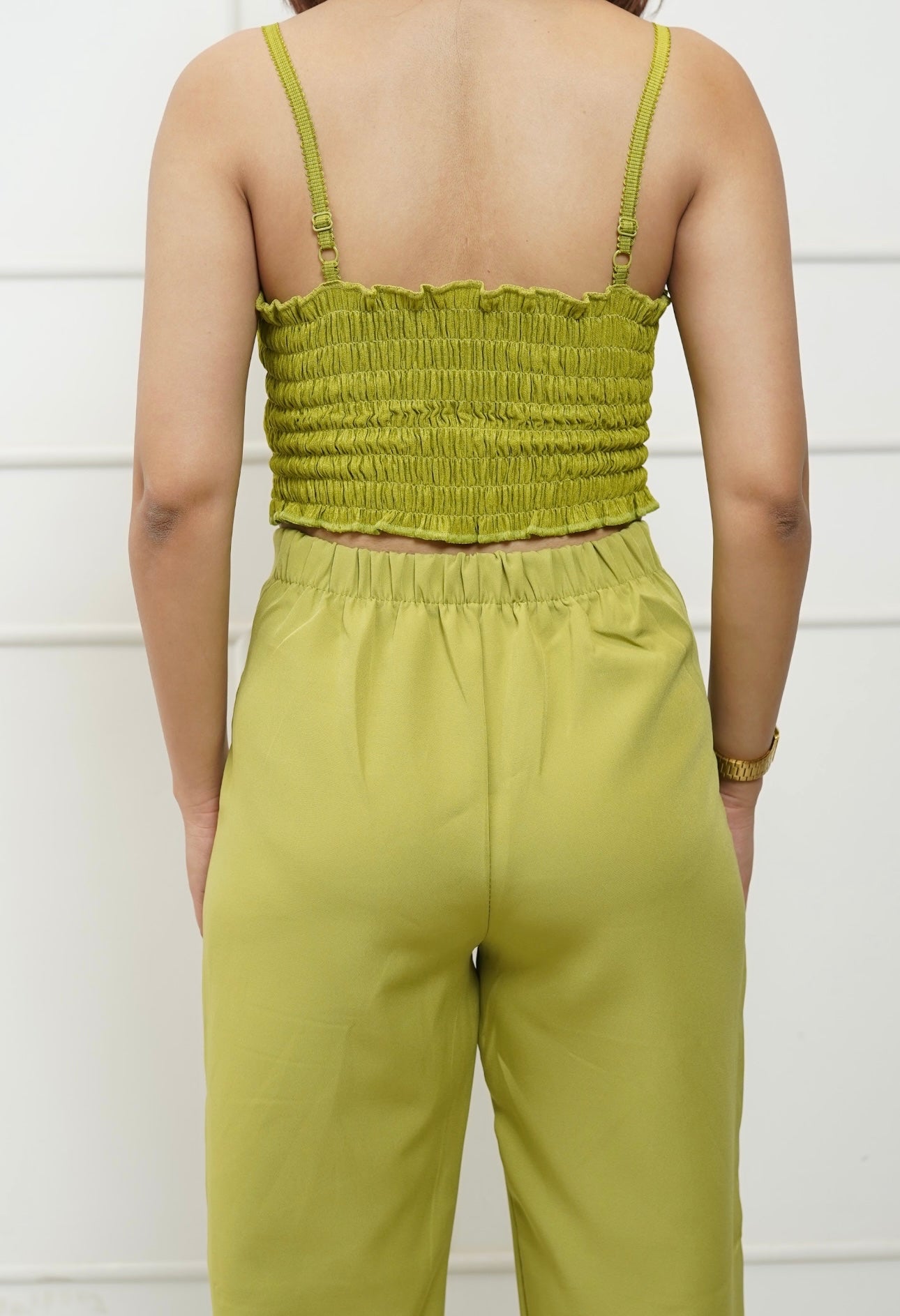 Padded Cami Bralet With High Waist Pants