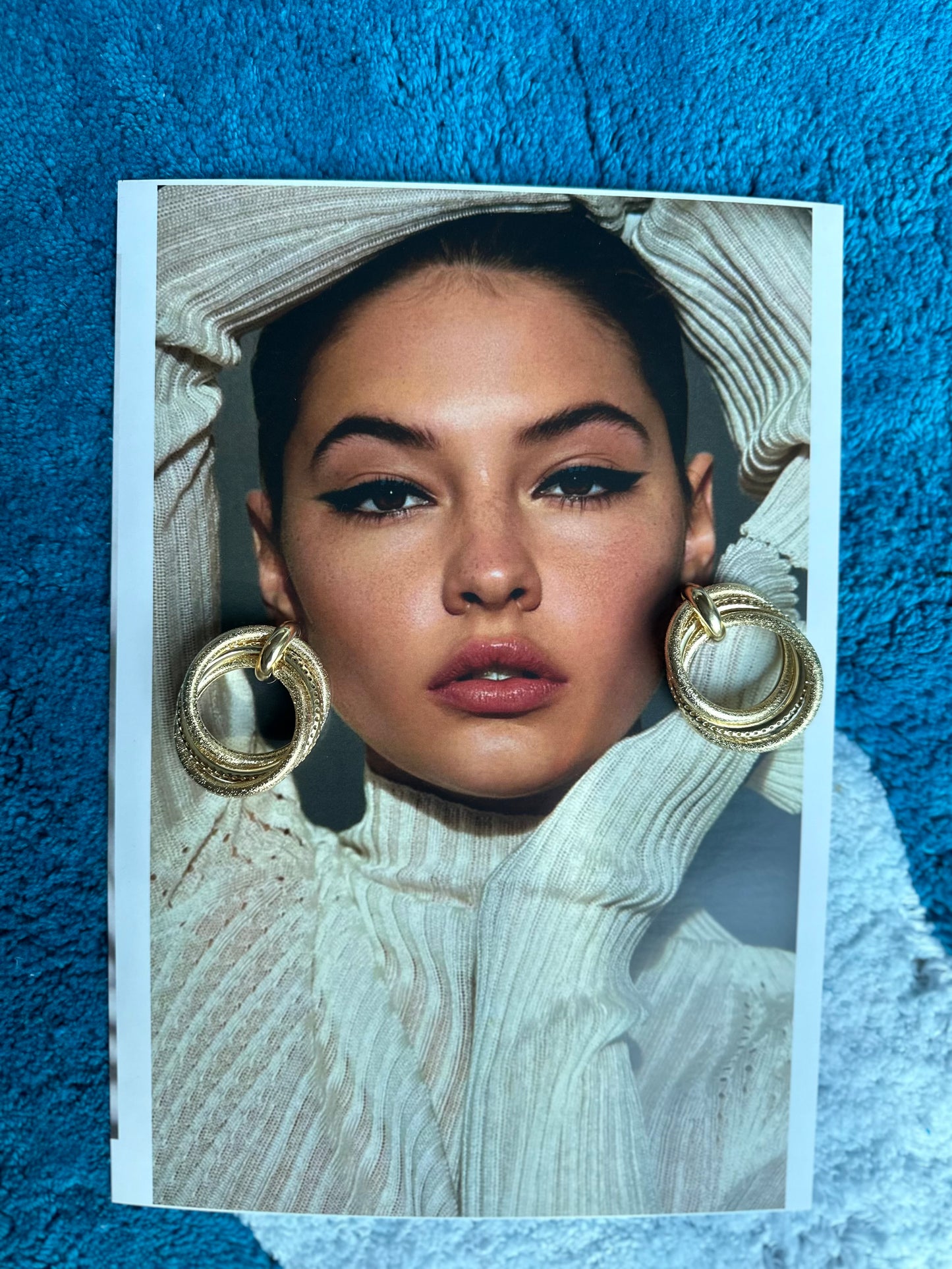 Chunky Three Layer Hoop Earring