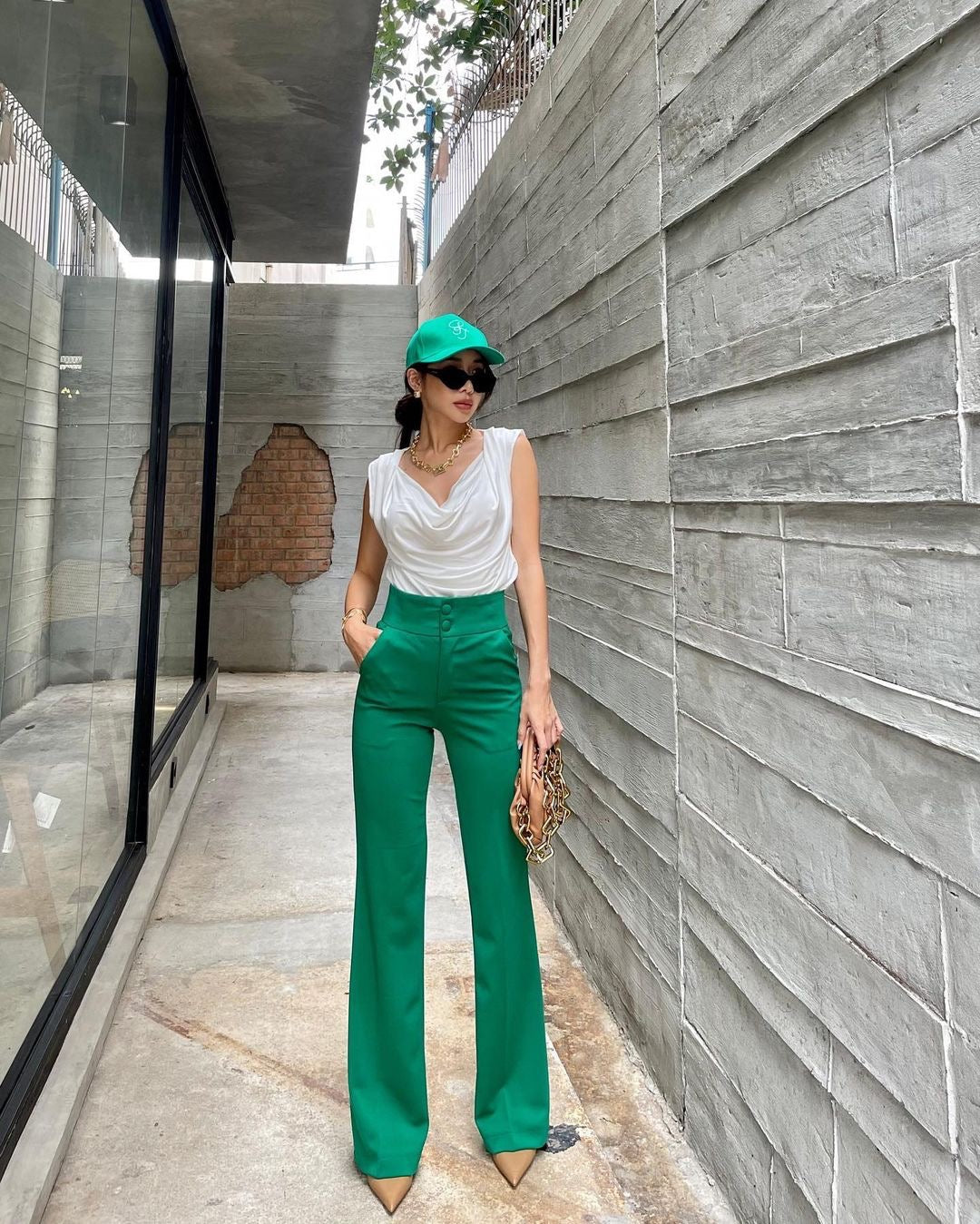 Wider Bottom High Waist Pants