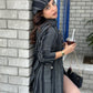 European Winter Coat With Muffler & Beret