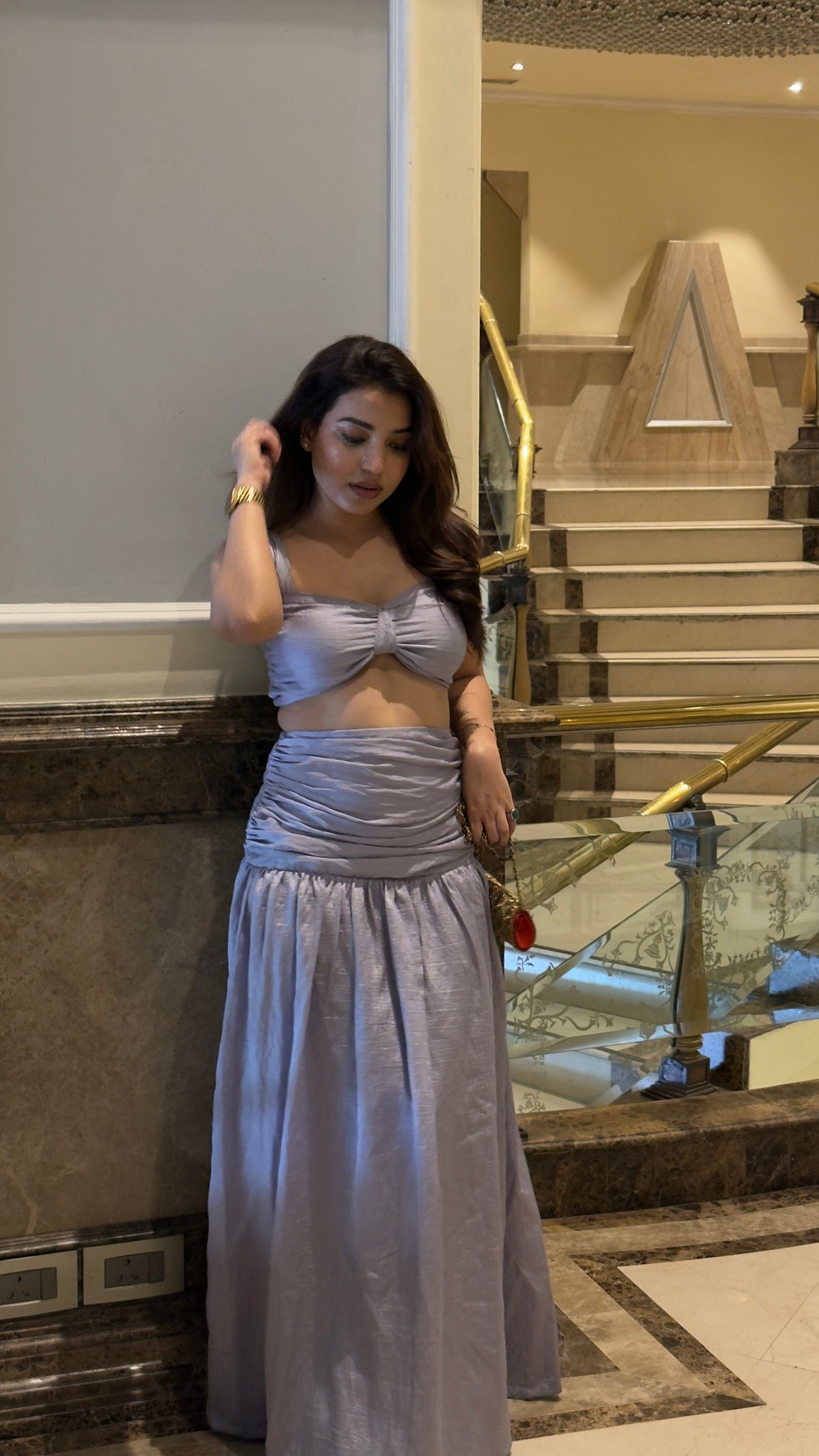 Pastel Festive Skirt Sets With Scarf