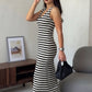 Zebra Maxi Body Hugging Dress