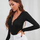 StyleAsh Front Zipper Cut-Out Bodysuit