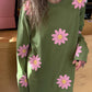 Crochet Flower Full Sleeves Top (Set Of 2)
