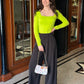Neon Bodysuit With Black Taro Pants